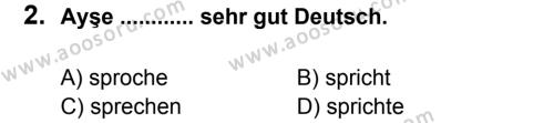 Almanca 5 Dersi 2013 - 2014 Yılı 2. Dönem Sınavı 2. Soru