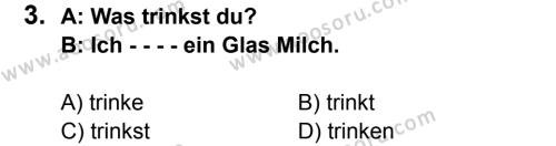 Almanca 5 Dersi 2015 - 2016 Yılı 3. Dönem Sınavı 3. Soru