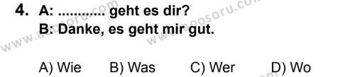 Almanca 6 Dersi 2011 - 2012 Yılı 2. Dönem Sınavı 4. Soru