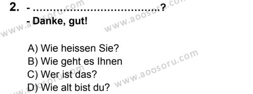 Almanca 6 Dersi 2012 - 2013 Yılı 3. Dönem Sınavı 2. Soru
