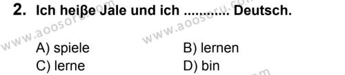 Almanca 7 Dersi 2012 - 2013 Yılı 1. Dönem Sınavı 2. Soru