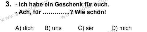 Almanca 7 Dersi 2012 - 2013 Yılı 3. Dönem Sınavı 3. Soru