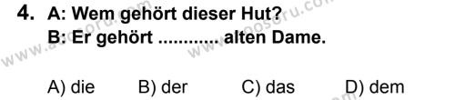 Almanca 8 Dersi 2012 - 2013 Yılı 2. Dönem Sınavı 4. Soru