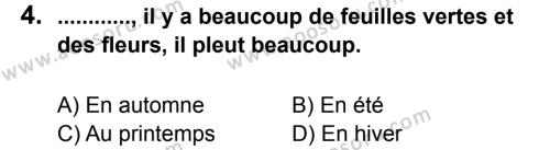 Fransızca 5 Dersi 2012 - 2013 Yılı 1. Dönem Sınavı 4. Soru