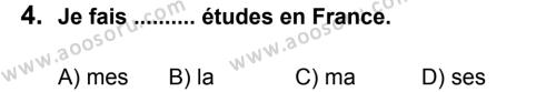 Fransızca 6 Dersi 2011 - 2012 Yılı 3. Dönem Sınavı 4. Soru