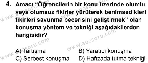 Türkçe 7 Dersi 2013 - 2014 Yılı 2. Dönem Sınavı 4. Soru